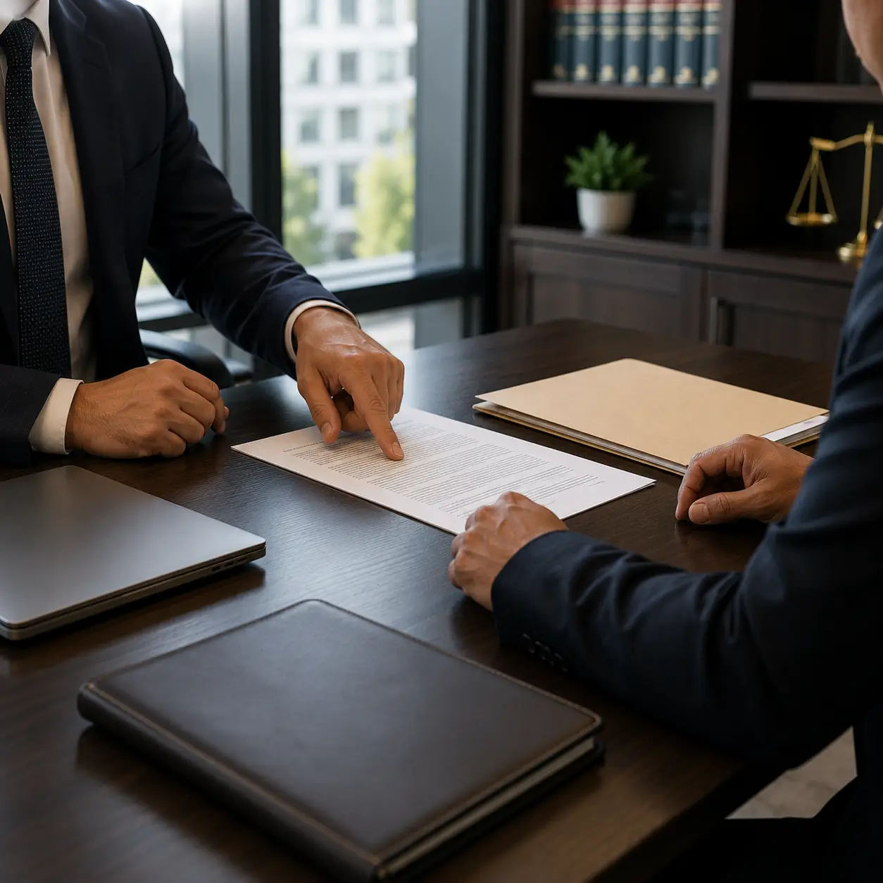 Metro Process Servers team members reviewing legal documents
