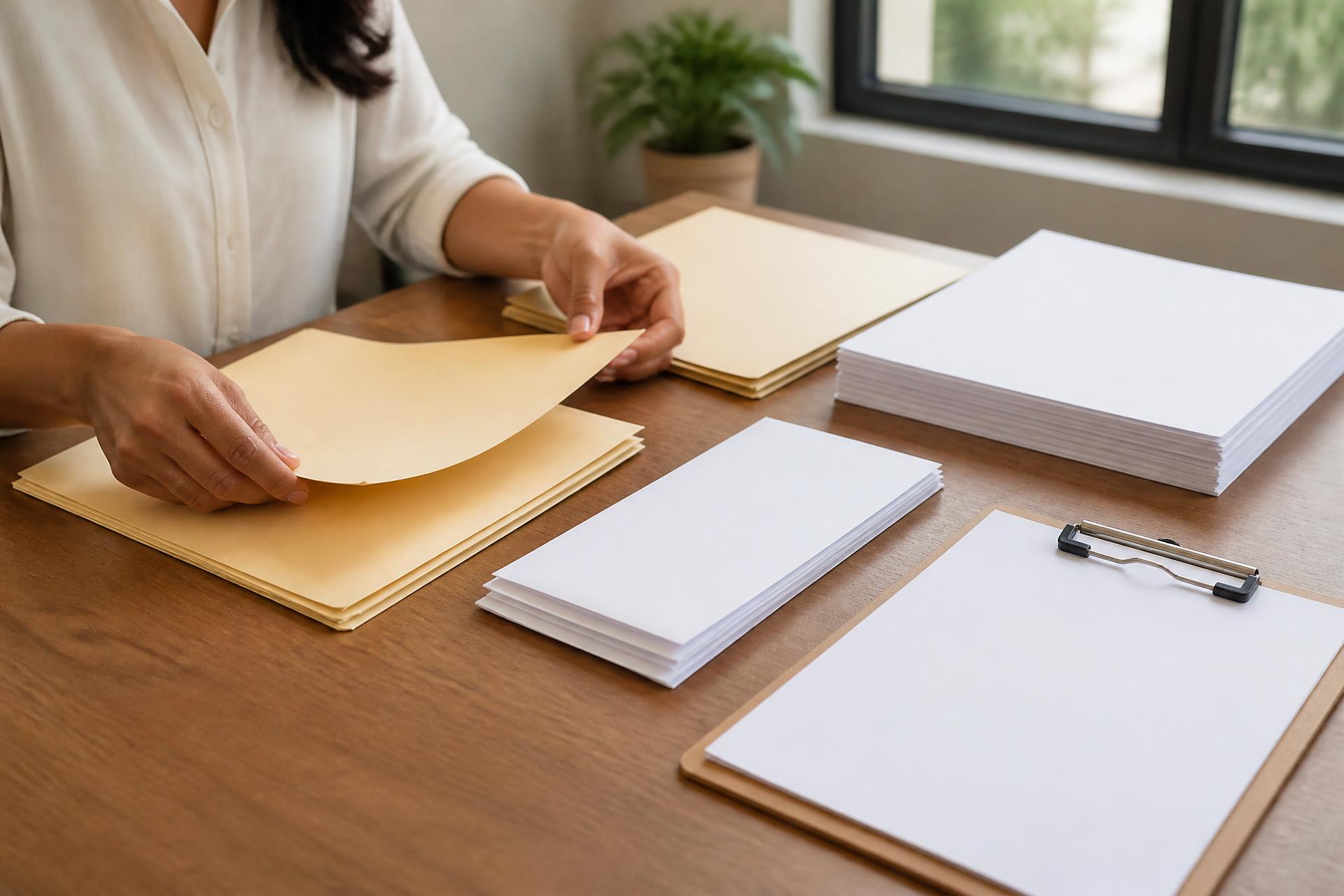 Courier carrying a document envelope