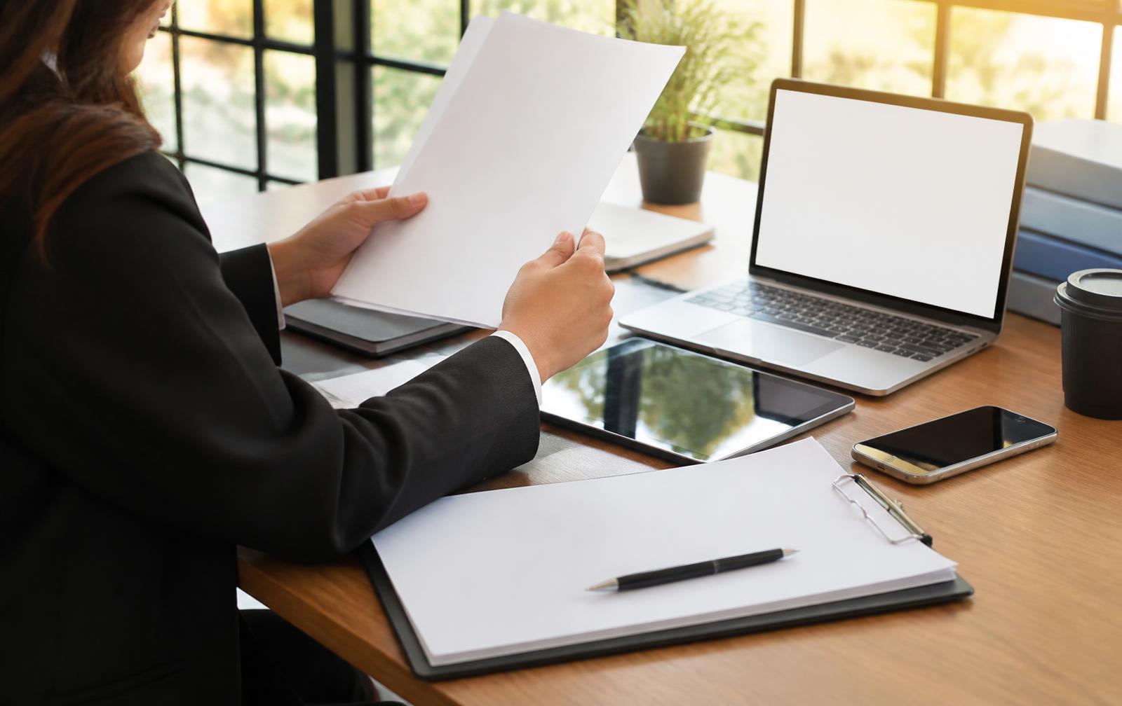 Professional handling a time-sensitive assignment