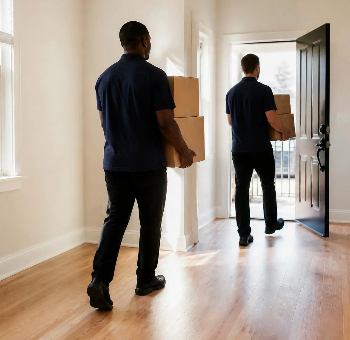 A property being cleared after an eviction